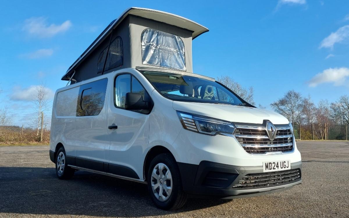 Convert your own van - White Renault Trafic with pop-top